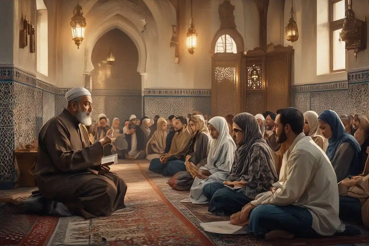 Ilustrasi umat Muslim menyalurkan makanan kepada kaum dhuafa sebagai bentuk pelaksanaan kafarat puasa Ramadhan.