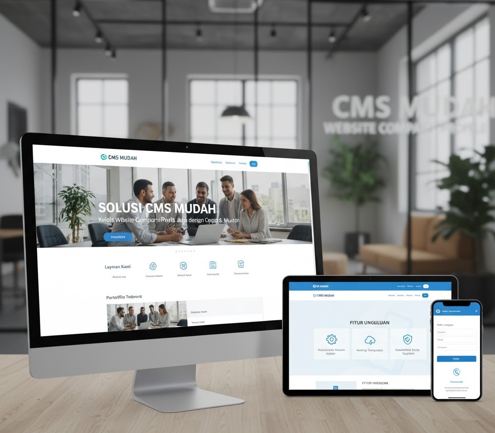 cms mudah website company profile